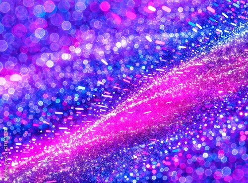 Vibrant purple and pink abstract background with shimmering glitter and flowing waves