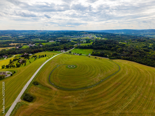 Foto High Angle Aerial View of Highpoint Scenic Vista Overlooking Meadowlands and Sus