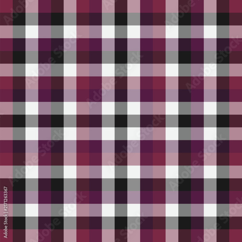 Sophisticated Wine Red Plaid Fabric Texture with Charcoal Black Accents