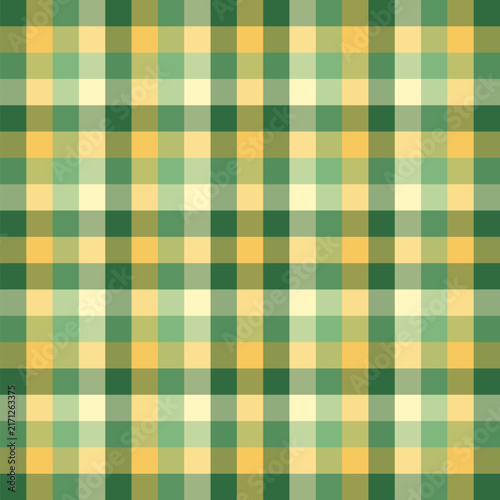 Classic Picnic Plaid Checkered Background with Golden Yellow Accents