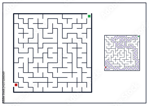 Maze Design with Double Pathways  