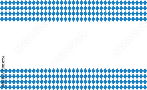 Blue White Bavarian Diamond Border Seamless Frame Pattern