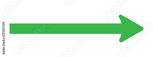 Plakat Simple green arrow icon pointing to the right direction