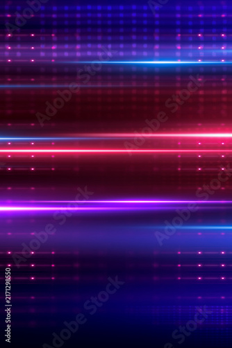 Light and stripes move rapidly. Connections, lines, and squares with random scale and opacity. Technology and the concept of connectivity. Abstract digital background with highly detailed elements.