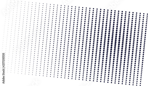 Gradient pattern of small dark blue dots arranged in a grid on a white background, for a clean, and simple digital texture