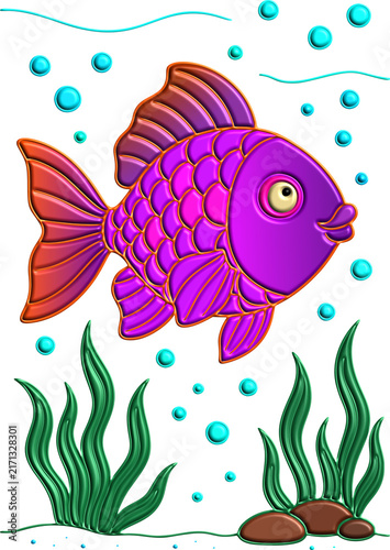 vector illustration of a fish