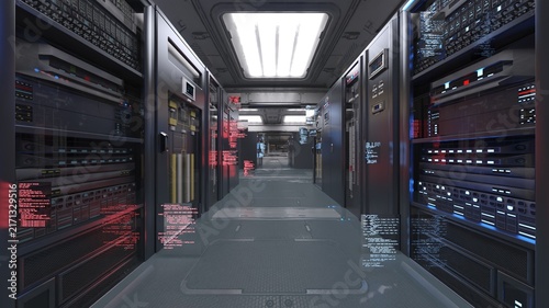 サーバールーム　3DCGレンダリング