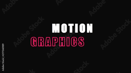 Motion animated typography title for digital media projects animation 4k motion animated text kinetic type