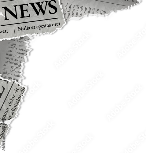 Torn Newspaper Corner