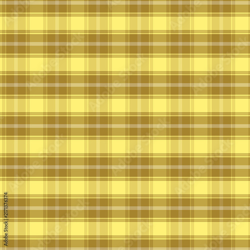Seamless Mustard Yellow Checkered Fabric Texture Pattern