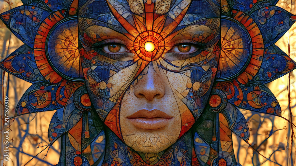 Obraz premium Futuristic Neural Network Brain with Glowing Energy Waves and Digital Connections
