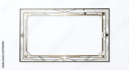 isolated white background, modern frame design for your works, text frame, image frame