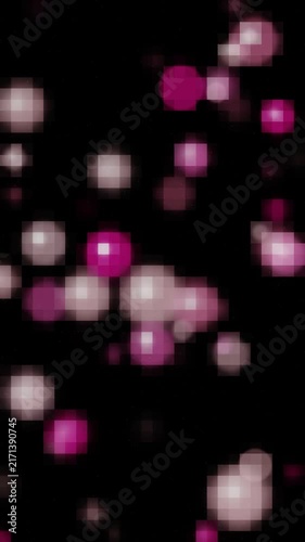 floating pink and white bokeh circles