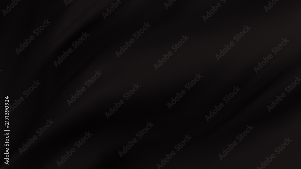 Fototapeta premium close-up of a deep black fabric surface that is incredibly soft and luxurious, highlighting subtle contours and waves of depth