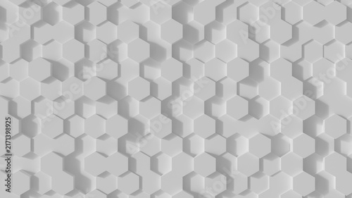 Bild auf Leinwand Grid of hexagons with relief