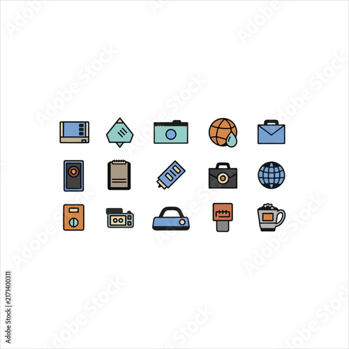 flat icons for web and mobile applications