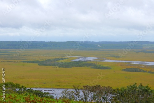 厚岸霧多布浜中国定公園の風景　霧多布湿原（琵琶瀬展望台）　