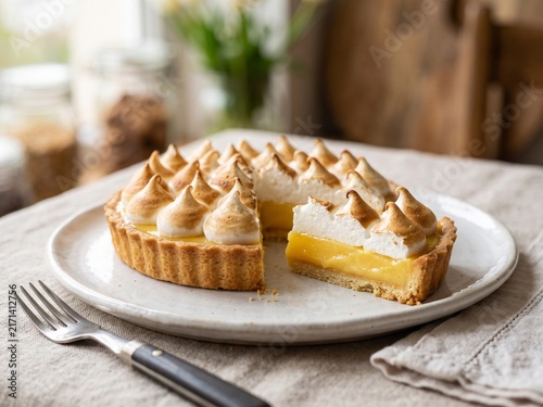 Classic Lemon Tart with Creamy Lemon Filling and Pastry Crust