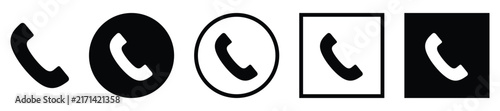 telephone handset icon in monochrome style.