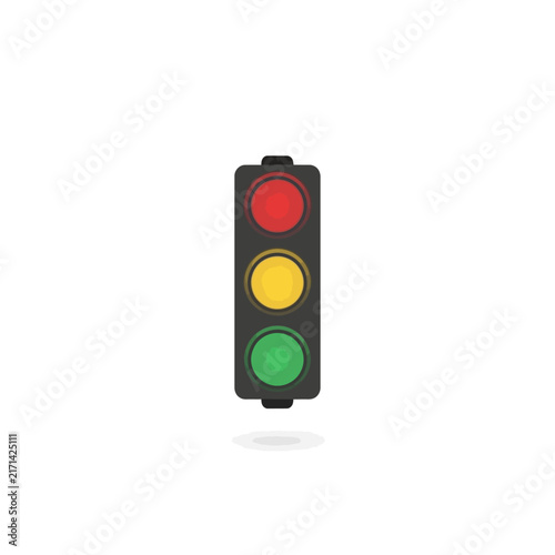 Traffic light vector illustration with red yellow and green signals for urban road management and transport safety infrastructure design