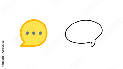 Принти на полотні Chat icon isolated on transparent background