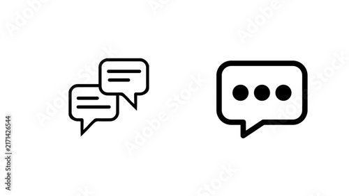 Canvastavla Chat icon isolated on transparent background