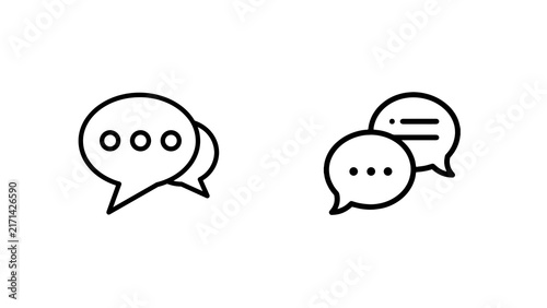 Принти на полотні Chat icon isolated on transparent background