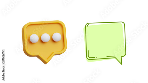 Bild auf Leinwand Chat icon isolated on transparent background