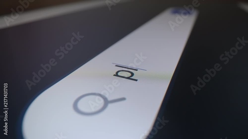 Motorized moving shot of entering a trip planning request into an artificial intelligence chatbot