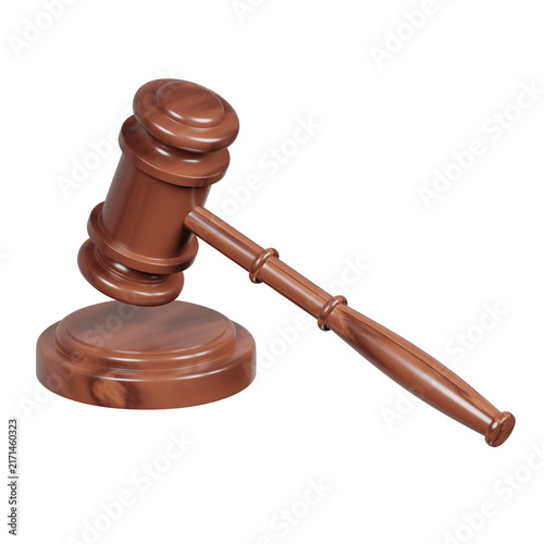 Judge Gavel 3D Render