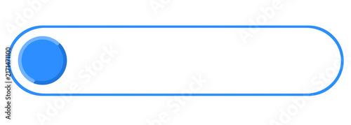 Blue modern toggle switch button isolated element for UI design template mockup presentation graphic
