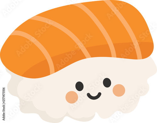 Salmon sushi illustration