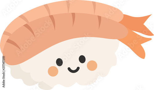 Shrimp sushi illustration