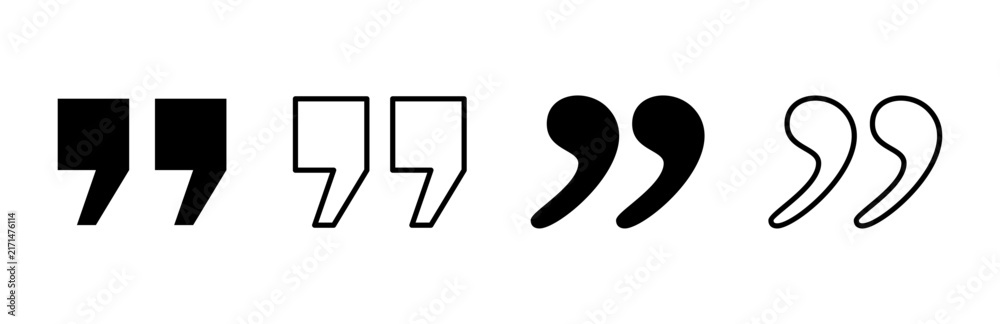 Obraz premium Quote icon set. Quotation mark symbol.