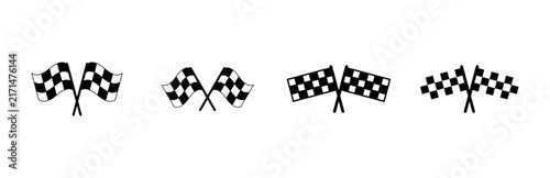 Racing flag icon set. race flag icon.Checkered racing flag icon