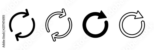 Refresh icon set. Reload icon vector. Update icon.