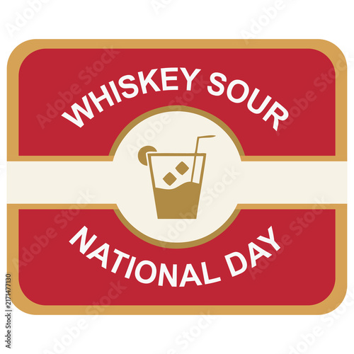 National Whiskey Sour Day sticker