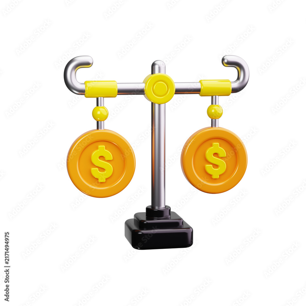 Fotografie tax fairness 3d render icons