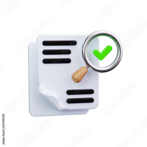 audit 3d render icons