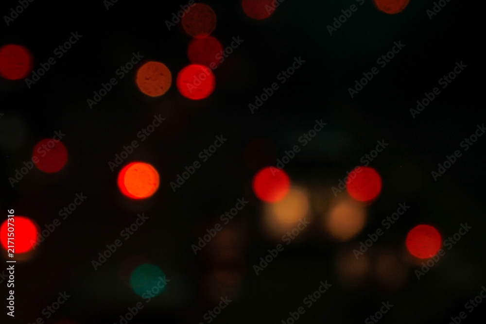Fototapeta premium Blured night light. bokeh background, Blur concept . Abstract unfocused blured bokeh light dots background