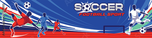 Football Sports Background Vector. International Sports Day Illustration. Graphic Design for the decoration of gift certificates, banners, and flyer
