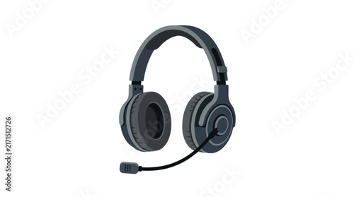 Modern Headphones with Microphone Isolated