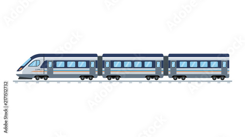 Modern High Speed Train Isolated