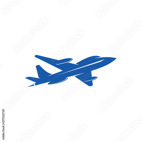 Jet Fighter Silhouette Logo Vector