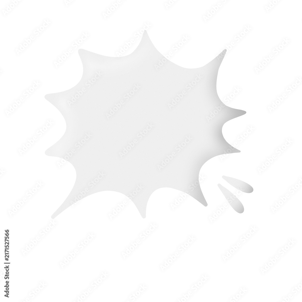 Fototapeta premium A white comic book style speech bubble isolated on transparent background