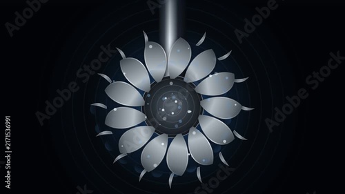 Hydroelectric Turbine Runner Power Generation Motion Graphic