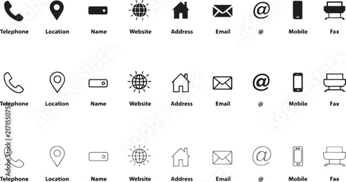 set of vector icons for web design