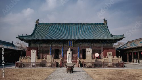 Konstfotografi The Dacheng Hall of Wen Temple in Dai Prefecture Ancient City, Shanxi, China