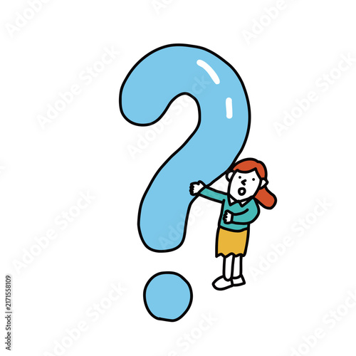 ？　笑顔の人々と一緒のタイトル用イラストフォント記号