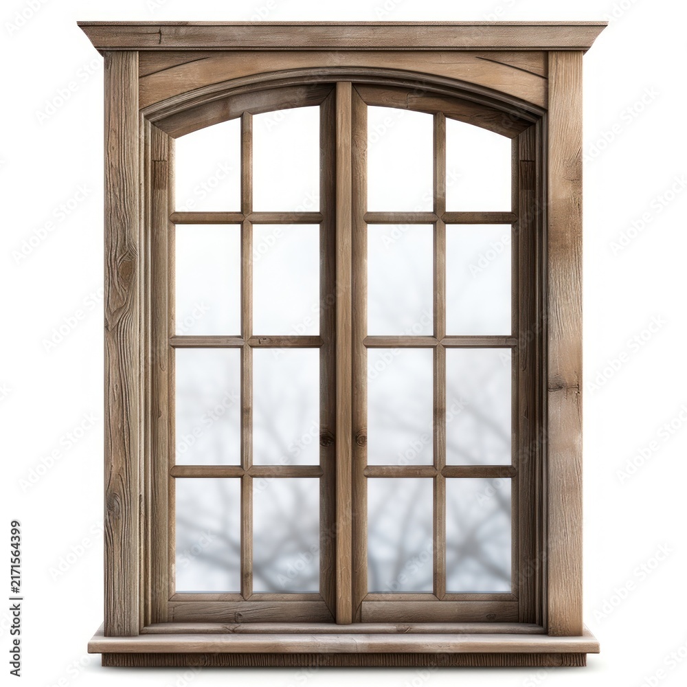 Fototapeta premium Window wood architecture building door.